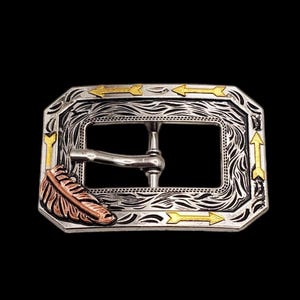 3/4 "Dreifarbige Feder und Pfeile Schnalle
