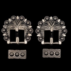 3/4" Beerenschnalle und Schließe (2 Sets) schwarz/weiß