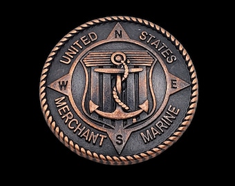 1-1/4" Merchant Marine Screw-back Concho ant copper