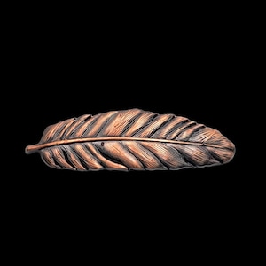 2&quot; Feather Antique Copper Screwback Concho