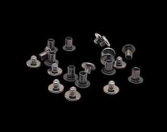 Chicago Screws 1/4" Gun Metal (10/pkg)
