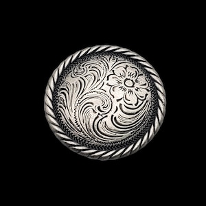 1-1/2" Floral Rope Edge ANP Screwback Concho | Western Leathercraft Hardware