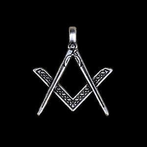 1-1/4&quot; Square and Compasses Masonic Pendant