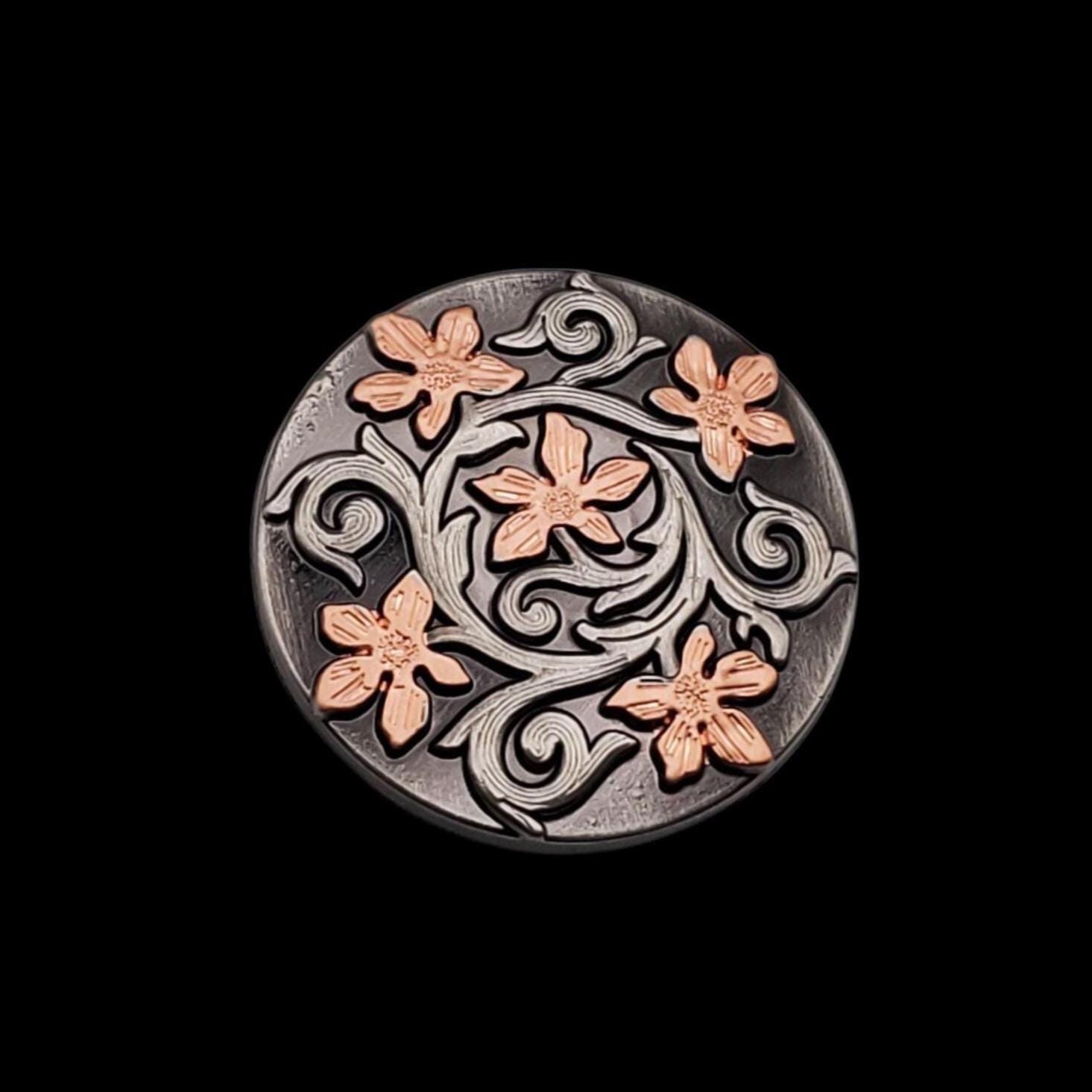 10 Conchos Ronds Bombés Couleur Jaune Doré - Lot De 10 Décorations Laiton Style Cowboy Indien 32 Mm