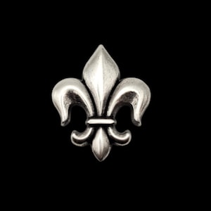 1-1/4&quot; x 1&quot; Fleur-de-lis Cutout HRSP Screw-back Concho