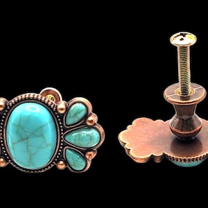 Abuela's Bows cabinet knobs (pair) antique copper