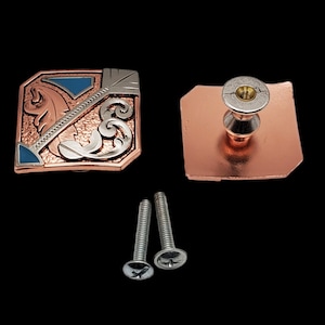 ACP Albuquerque Arrows cabinet knobs (pair) antique copper