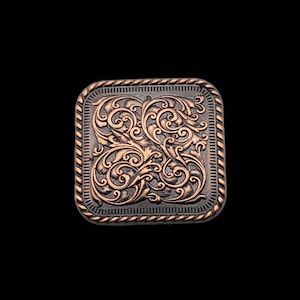 1 1/4" vite posteriore Florid Square concho formica rame