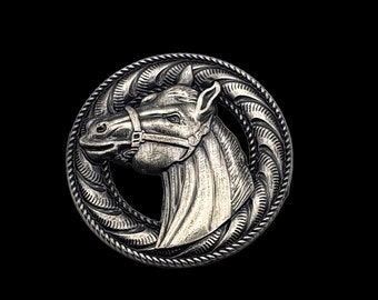 Grand Coeur Concho Argent Massif – Vintage, Fabrication Mexicaine, Pour Chaps Et éperons