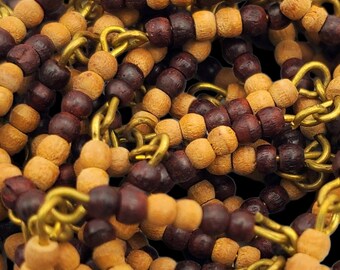 Rosewood Bead Chain 1 yard