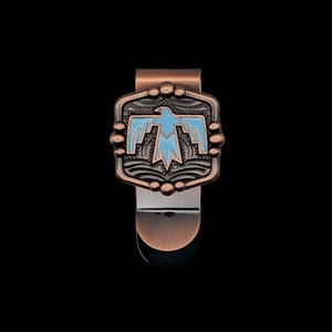 Geldklammer Thunderbird antik Kupfer
