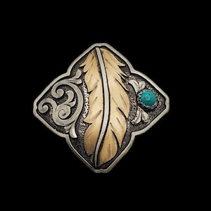 Diamond Feather Concho Medium