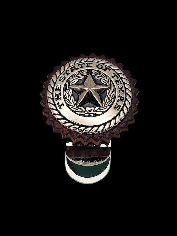 Silver Texas State Seal Money Clip Mens Concho Card Holder Men's Wallet TX Gift Silver Texas State Seal Money Clip Mens Concho Card Holder Men's Wallet TX Gift