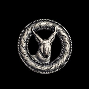 1-3/8&quot; Antelope Screwback concho ANP