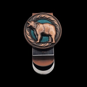 Money Clip Bear antique Copper