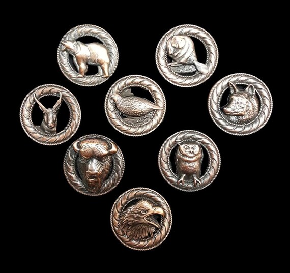 Wood Badge Critters Concho Set. Antique Copper Etsy