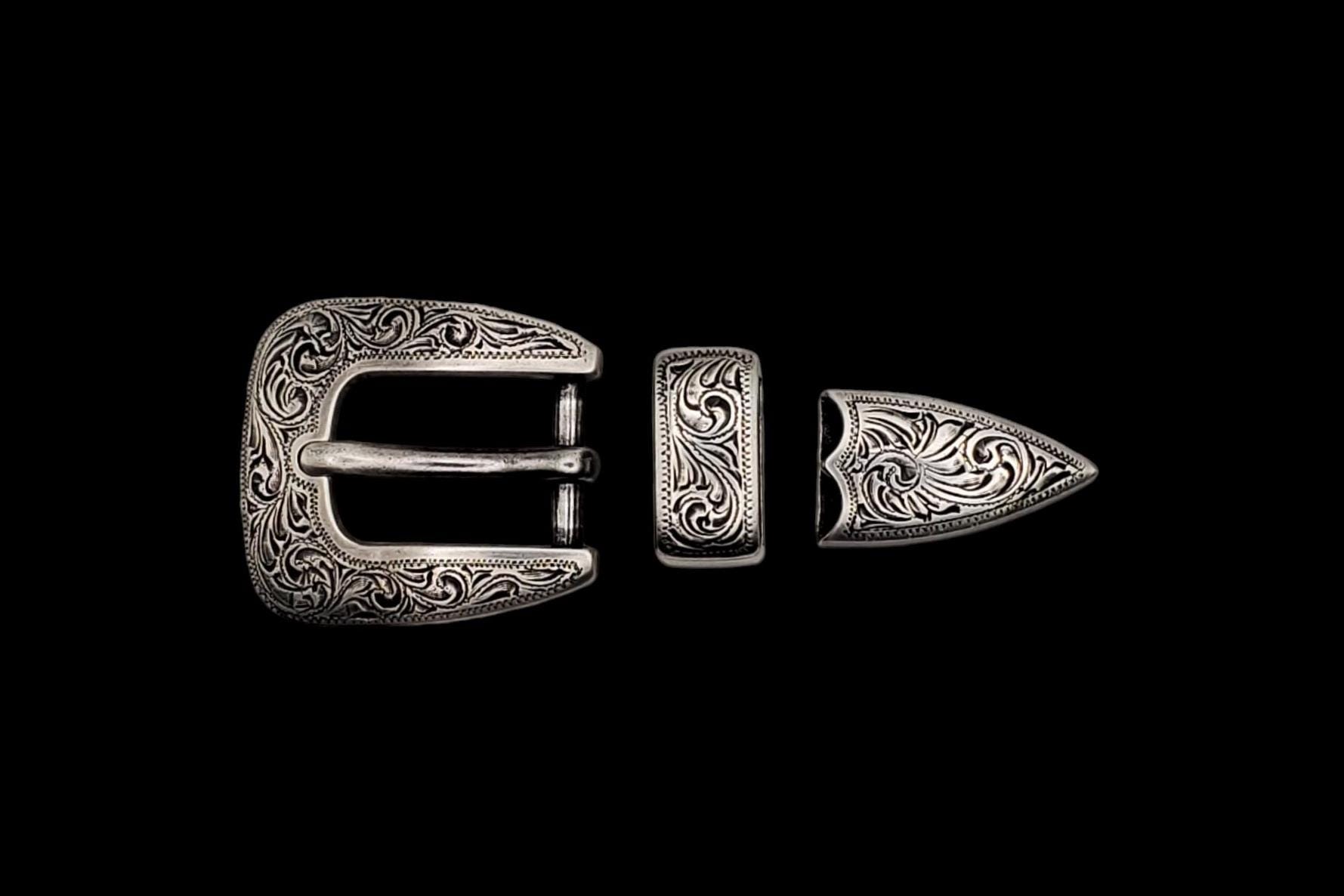 3/4 ""Greenville Schnallenset Antik Sterling vergoldet."