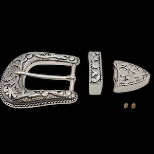 1-1/4"Canyon Flower 3 teiliges Schnallenset