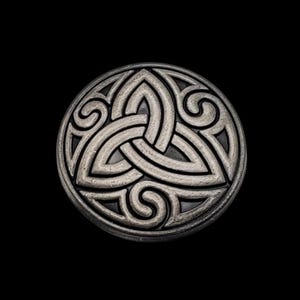 1-3/8" Trinity Knot Screw-back Concho ant nickel