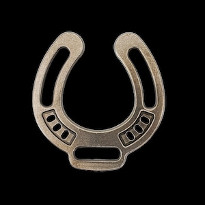 2.75&quot; x 3&quot; Horseshoe Breastplate Antique Nickel