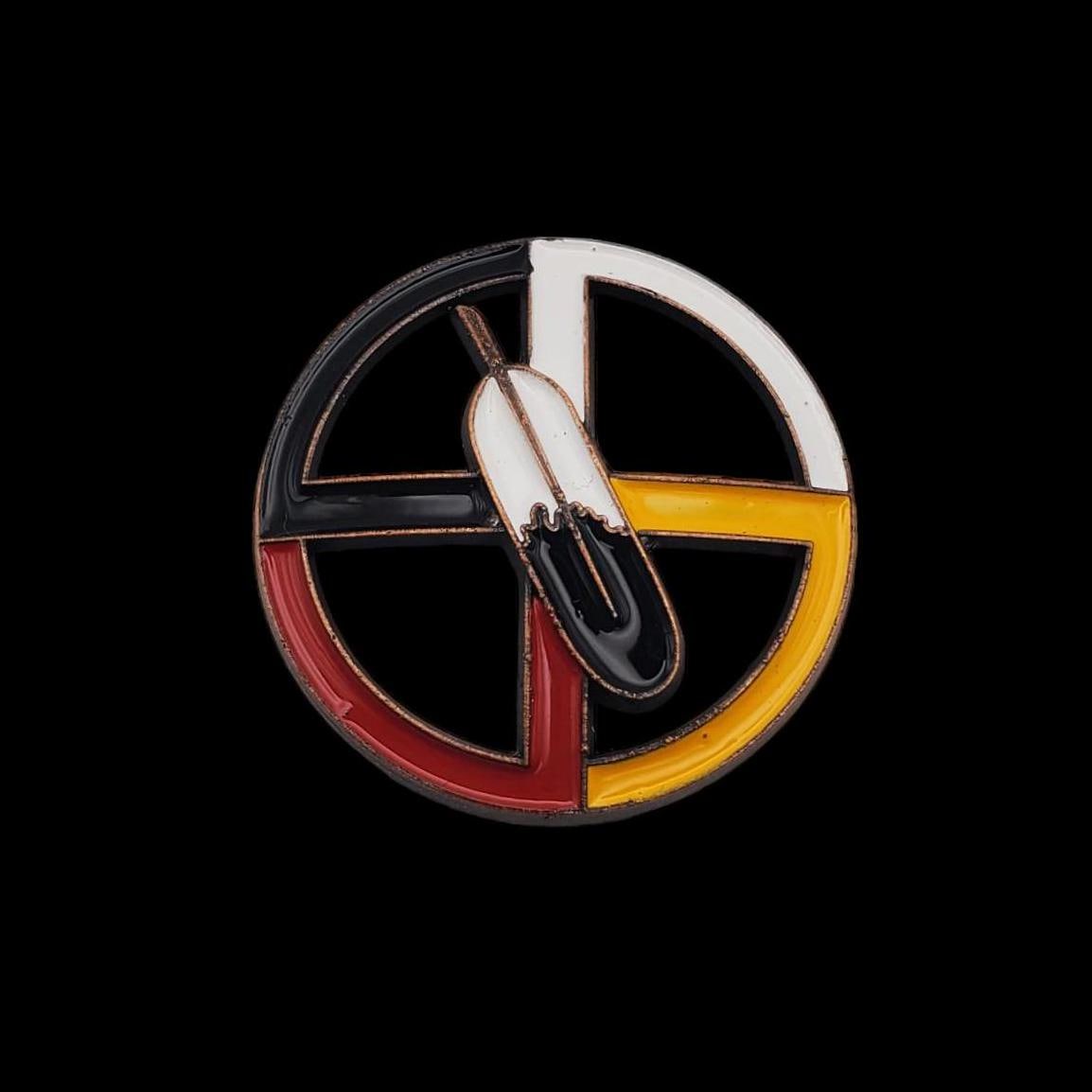 1-1/4" Medicine Wheel Screwback Concho