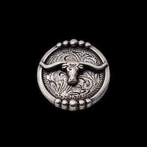 1&quot; Stock Show Steerhead Screwback Concho