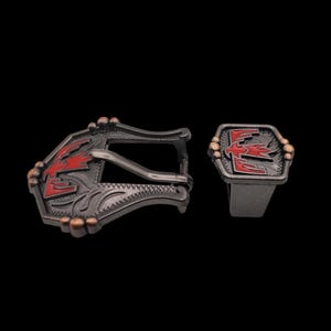 3/4 ""Red Thunderbird ASP/ACP Schnalle & Halter."