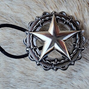 TexHAs Star w/Barbwire Ponytail Holder
