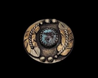 1" Twin Feathers Concho