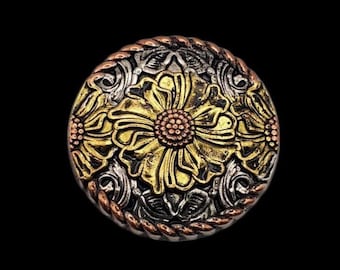 1-1/2" llano bloemenconcho met geschroefde achterkant