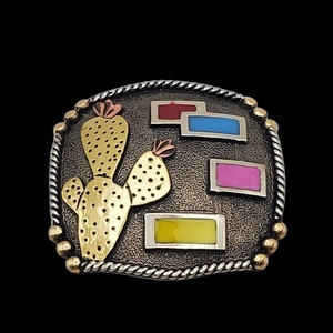1 1/2" Groovy Cactus Screw Back Concho