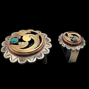 3/4 "Filigrane Blumenschnalle / Halter