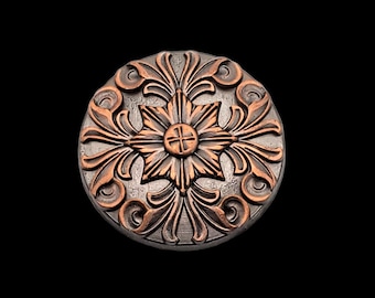1-1/4" Baroque Floral ACP Screw-back Concho