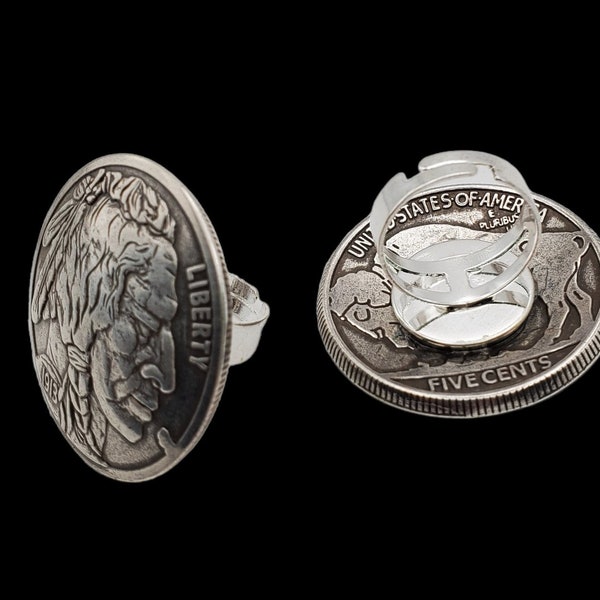 1-1/2" Indian Head Nickel Ring