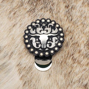 Money Clip Ebony Bull Skull