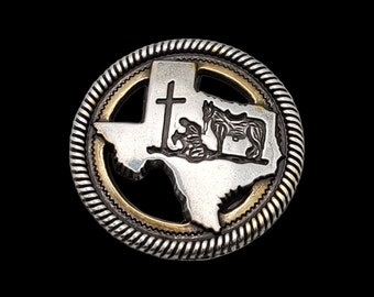 Cowboy do Texas na Cruz com Concho de Rosca HRSPGP