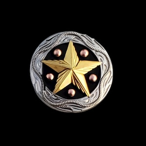 1-1/2&quot; San Saba Star Screwback Concho