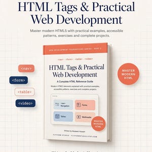 HTML Tutorial for Beginners, HTML Tags and Web Development Guide, Forms, Tables & Multimedia PDF