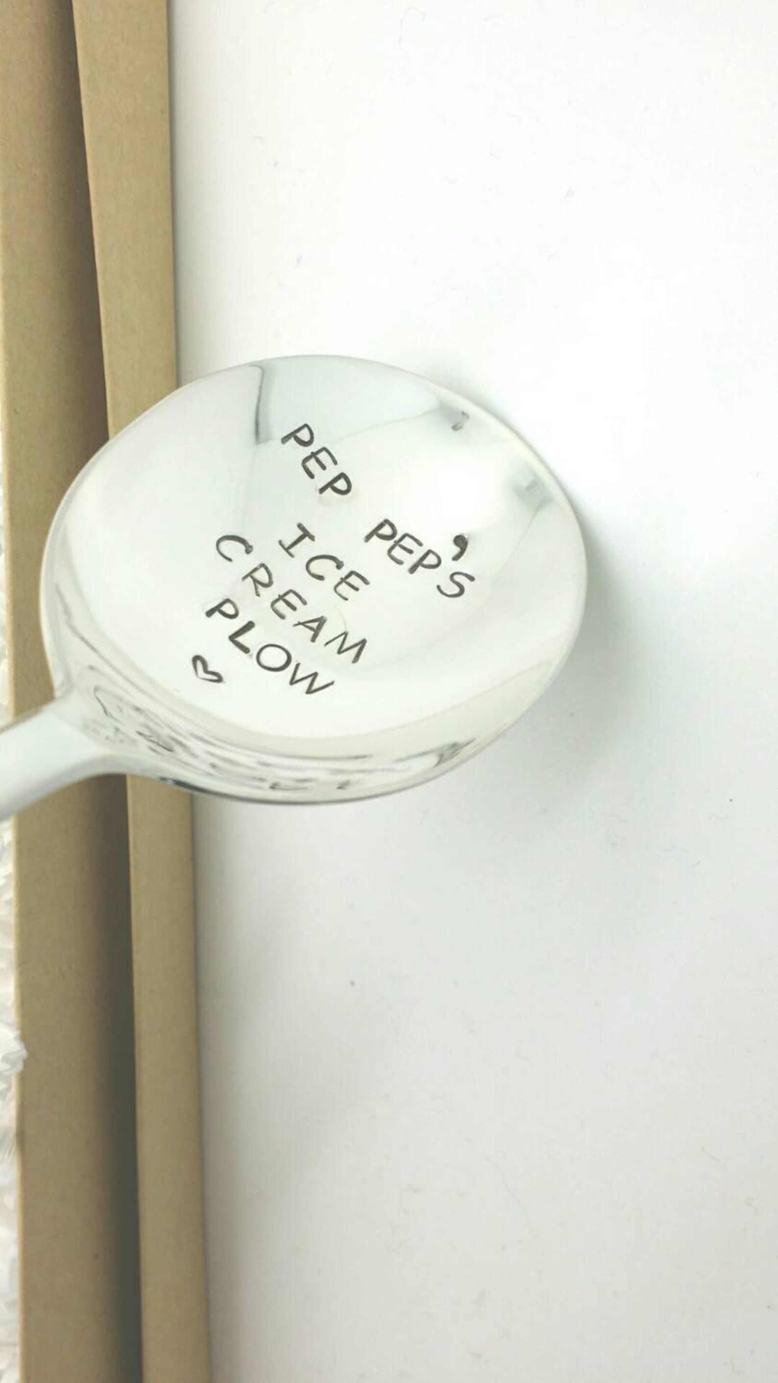 Personalized Ice Cream Spoon Stamped Spoon Gift for Dad