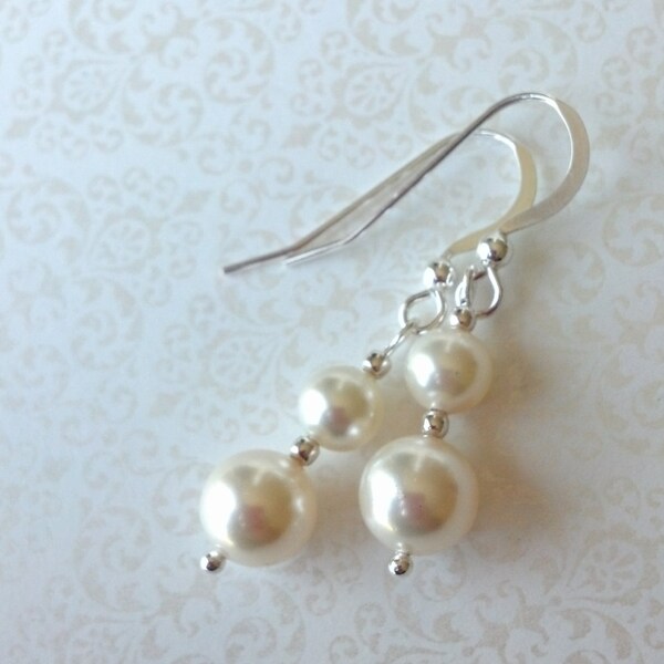 Swarovski Pearl Bride/Bridesmaid/Mother of Bride Earrings