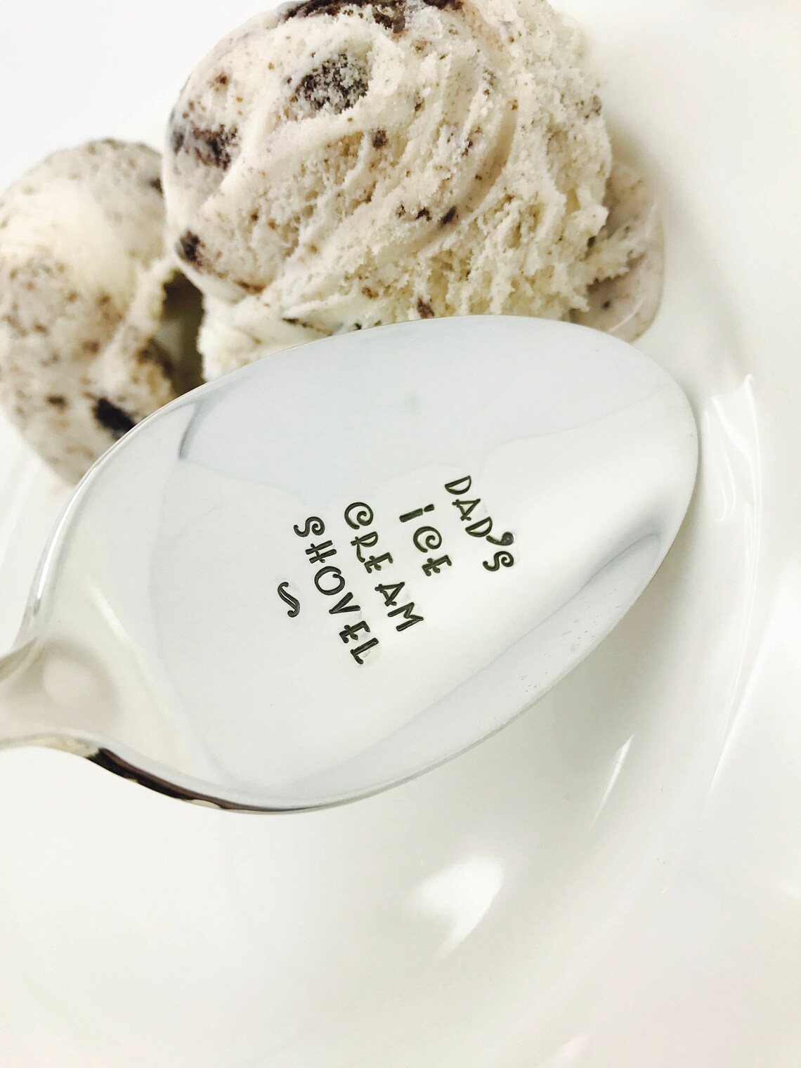 Dad's Ice Cream Shovel Stamped Spoon Gift for Dad Gift Etsy