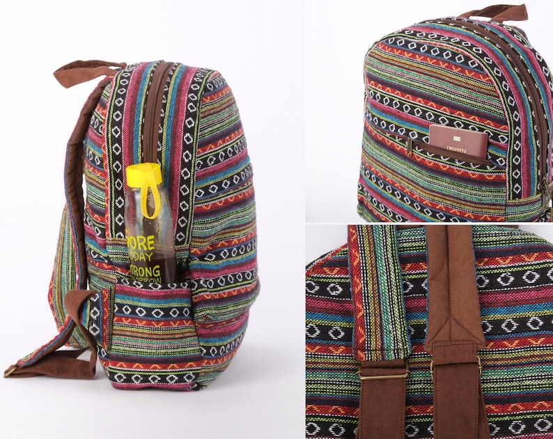 Everyday Backpack Multicolor Festival Backpack Leisure Etsy