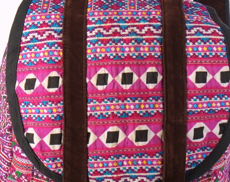 Overnight Travel Backpack Native Oriental Textile Vintage Student Backpack Day Bag