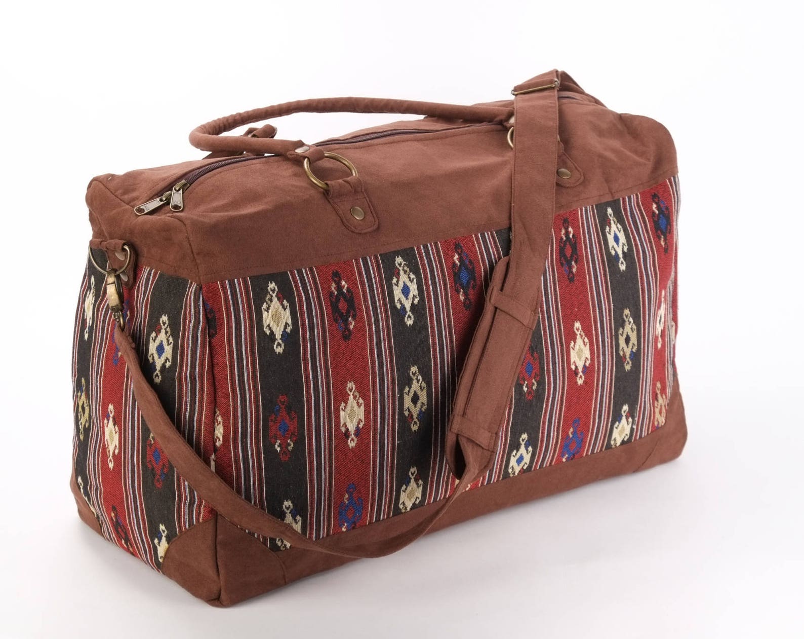 Large Tapestry Weekender Bag Kilim Getaway Bag Tribal print Etsy