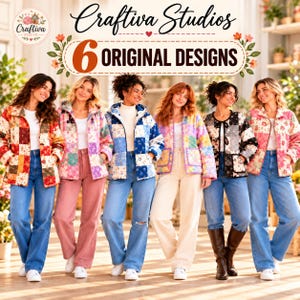 Quilted Jacket Sewing Patterns | Women Sewing Patterns | Jacket Sewing Pattern | Vest Pattern | Patchwork Patterns | Quilted Coat Pattern