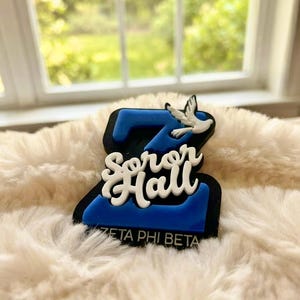 Zeta Phi Beta Sorority Lapel Pin | Custom Acrylic Badge (Personalized Name)