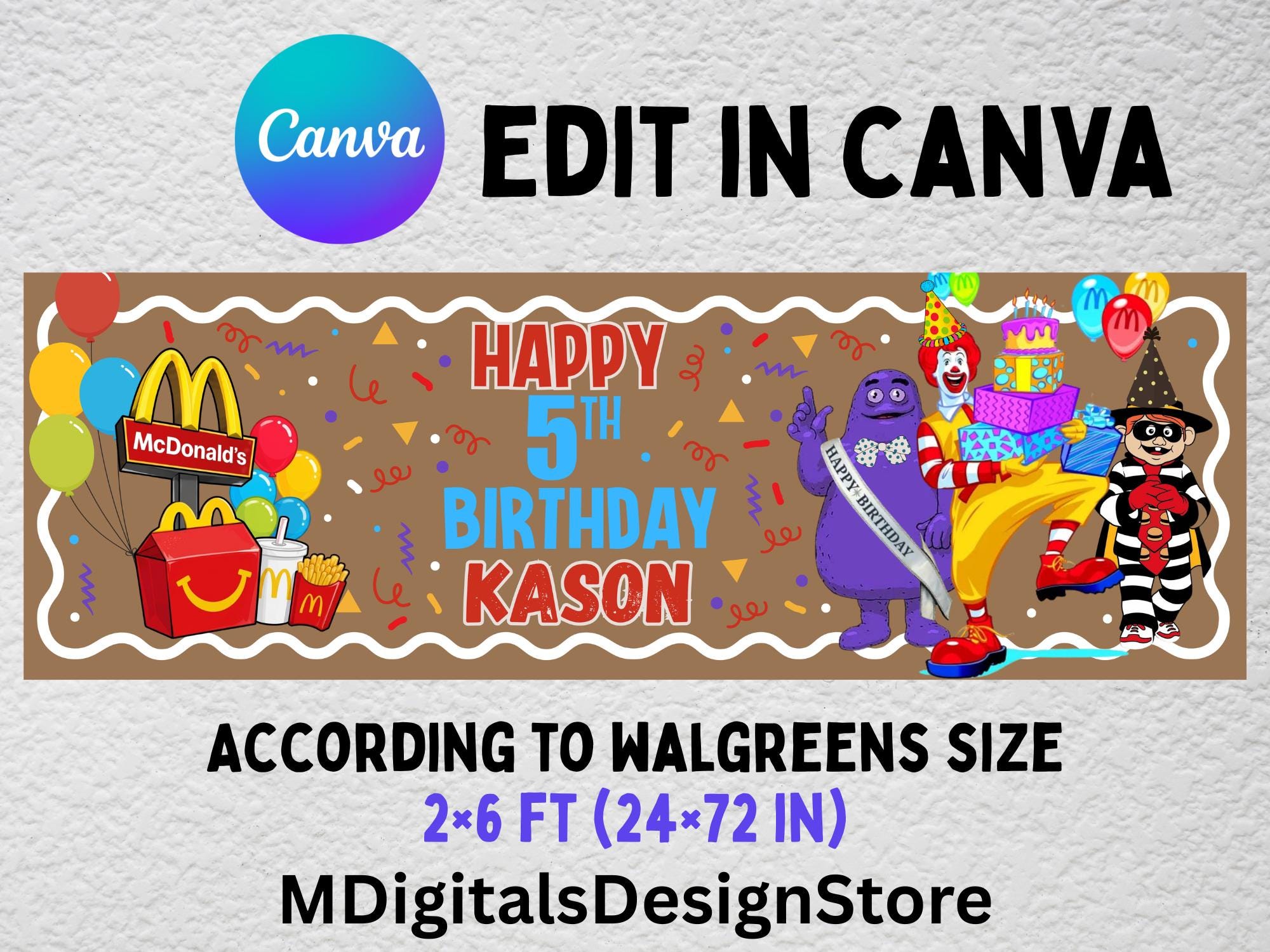Ronald Mcdonald Birthday Decorations - Etsy