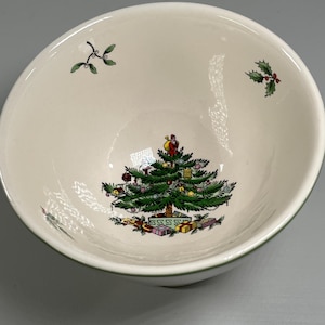 Spode Christmas Tree Footed Nut Bowl 5.5" Pedestal Candy Dish S3324-A7
