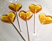 Farmhouse Heart Wedding Favor Lollipops 100 Pack,  Made With 100% Local Honey