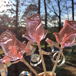 Blush Rose Lollipops 12, Mother’s Day Gift, Wedding Favors, Anniversary Favors, Baby Shower Favors, Princess Party Favor, Unique Favor